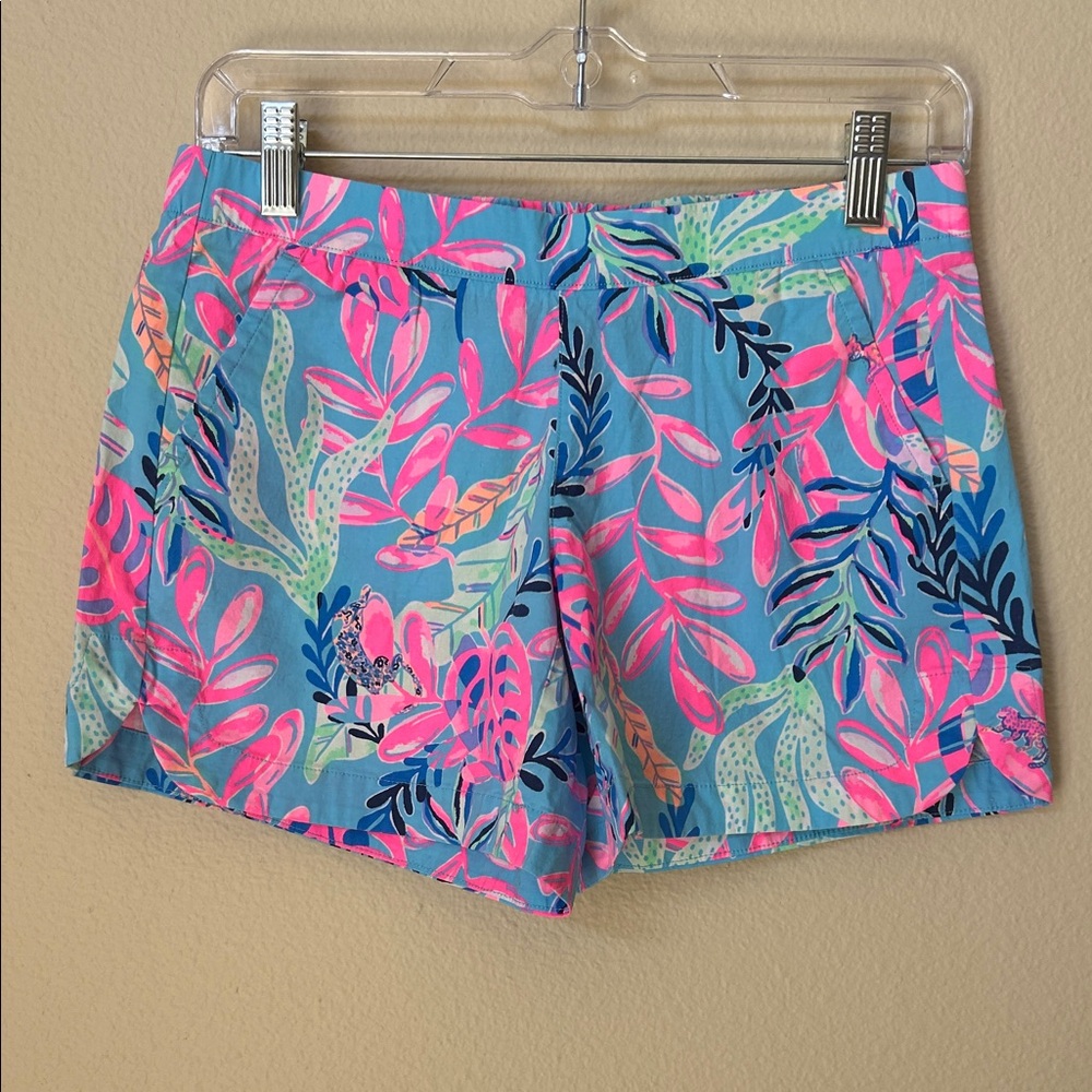 Lilly Pulitzer Women’s Tropical Print Blue & Pink Shorts